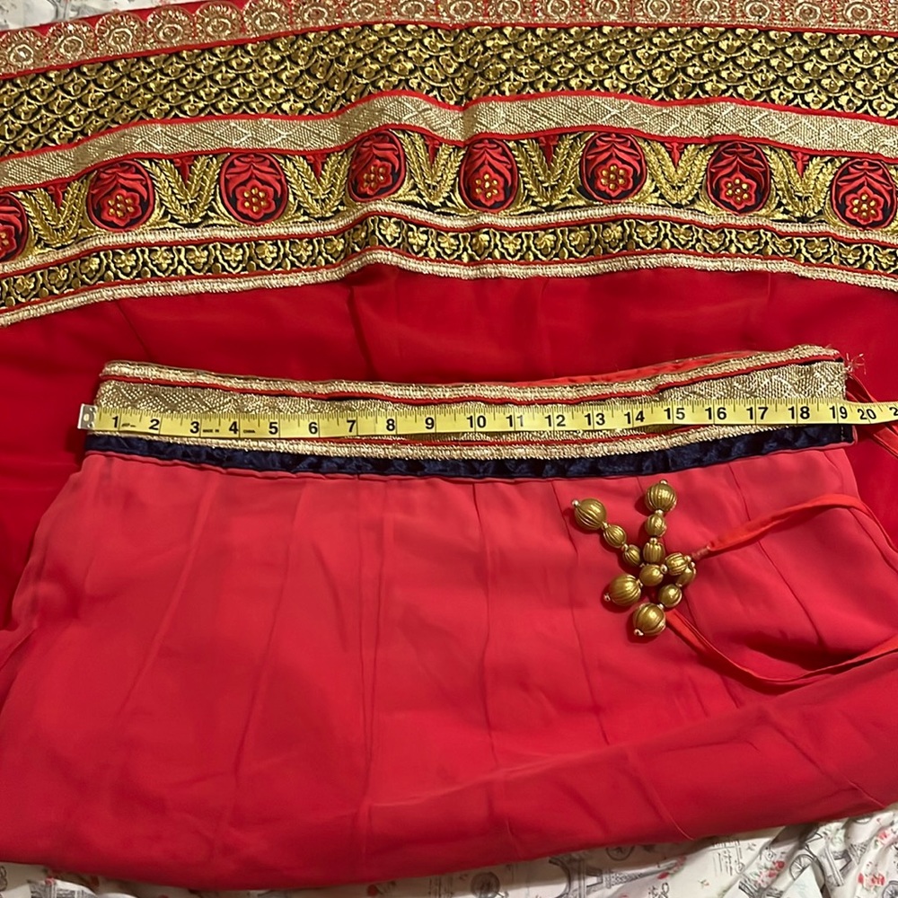 Indian chaniya Choli branded beautiful red cherry  color.
